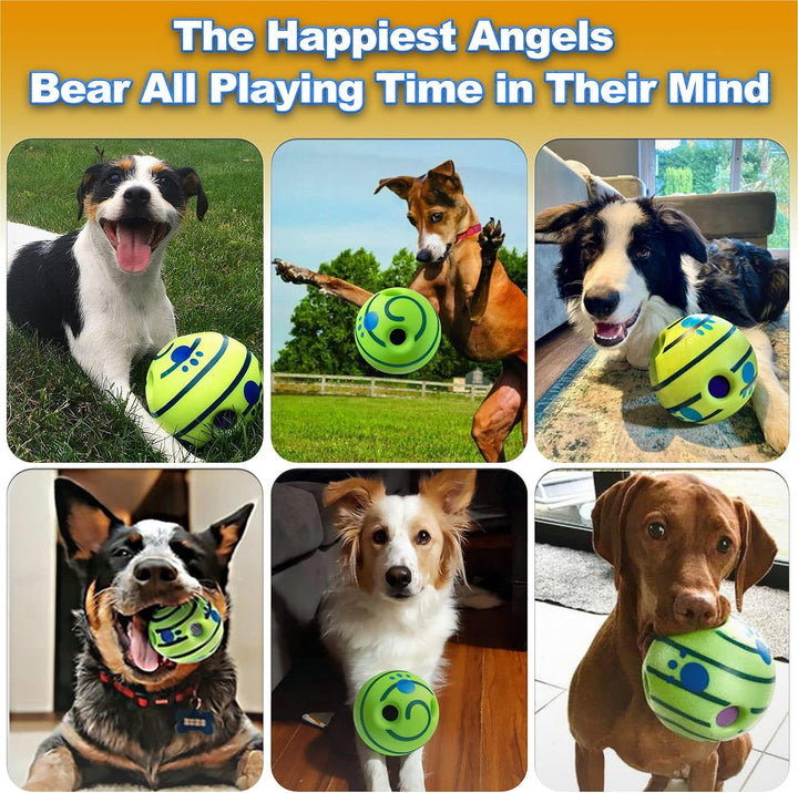 Wobble Giggle Dog Toy Ball made from durable, safe material, perfect for hours of pet play.