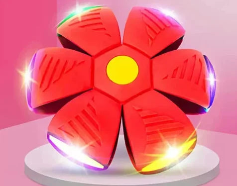Transforming Pop-Up Disc Ball for dogs, an interactive and luminous pet toy for gifts