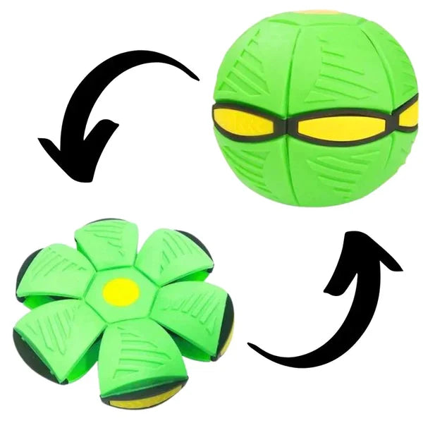 Luminous dog toy, Pop-Up Disc Ball, a transforming pet chew toy for enhanced playtime