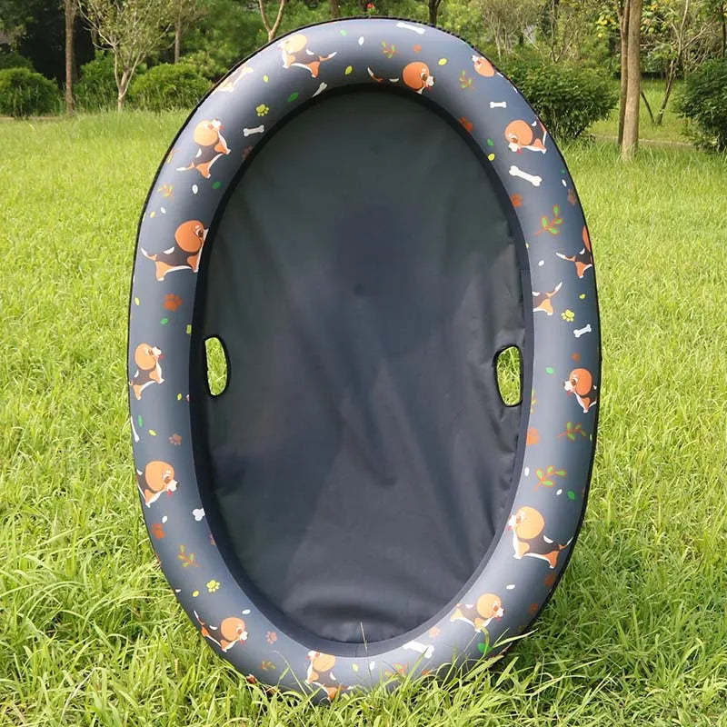 Portable pet bathtub, inflatable for quick setup & ideal for dog washing anywhere