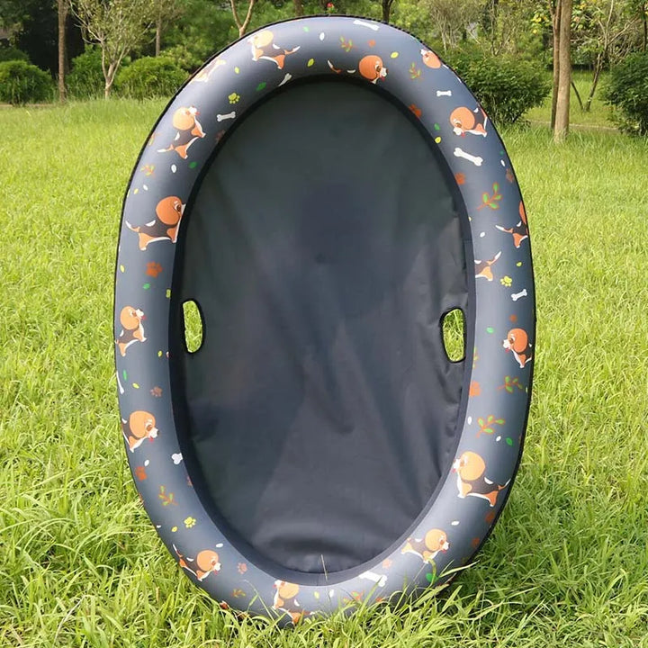 Portable pet bathtub, inflatable for quick setup & ideal for dog washing anywhere