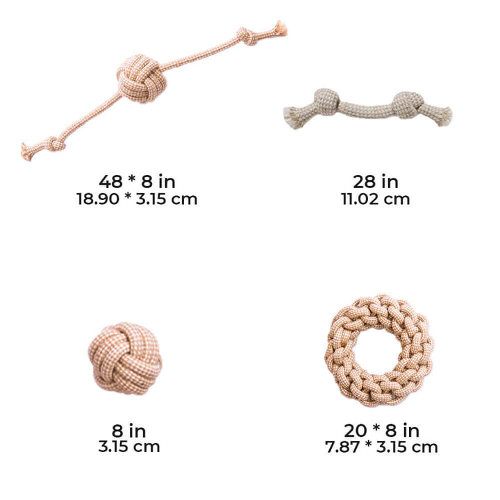 Dental health dog rope toys, multi-pack for chewing & playing, durable pet supplies for all dogs.
