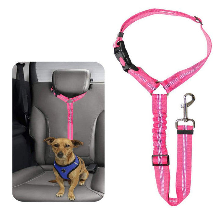 Car seat belt for dogs, universal design for easy vehicle attachment