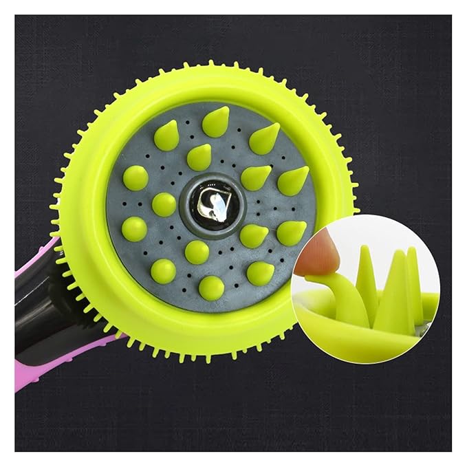 Dog shower tool, silicone massage brush for pet cleaning & grooming