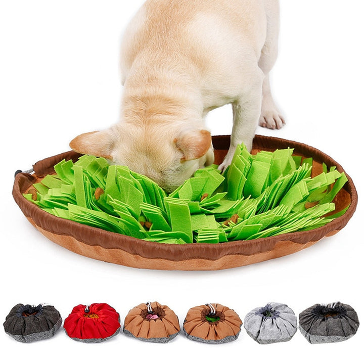 Durable, washable interactive dog snuffle mat, a slow feeder for mental stimulation.