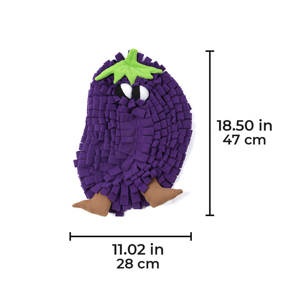 Soft-textured vegetable snuffle mat, a great slow feeder and mental exercise for dogs