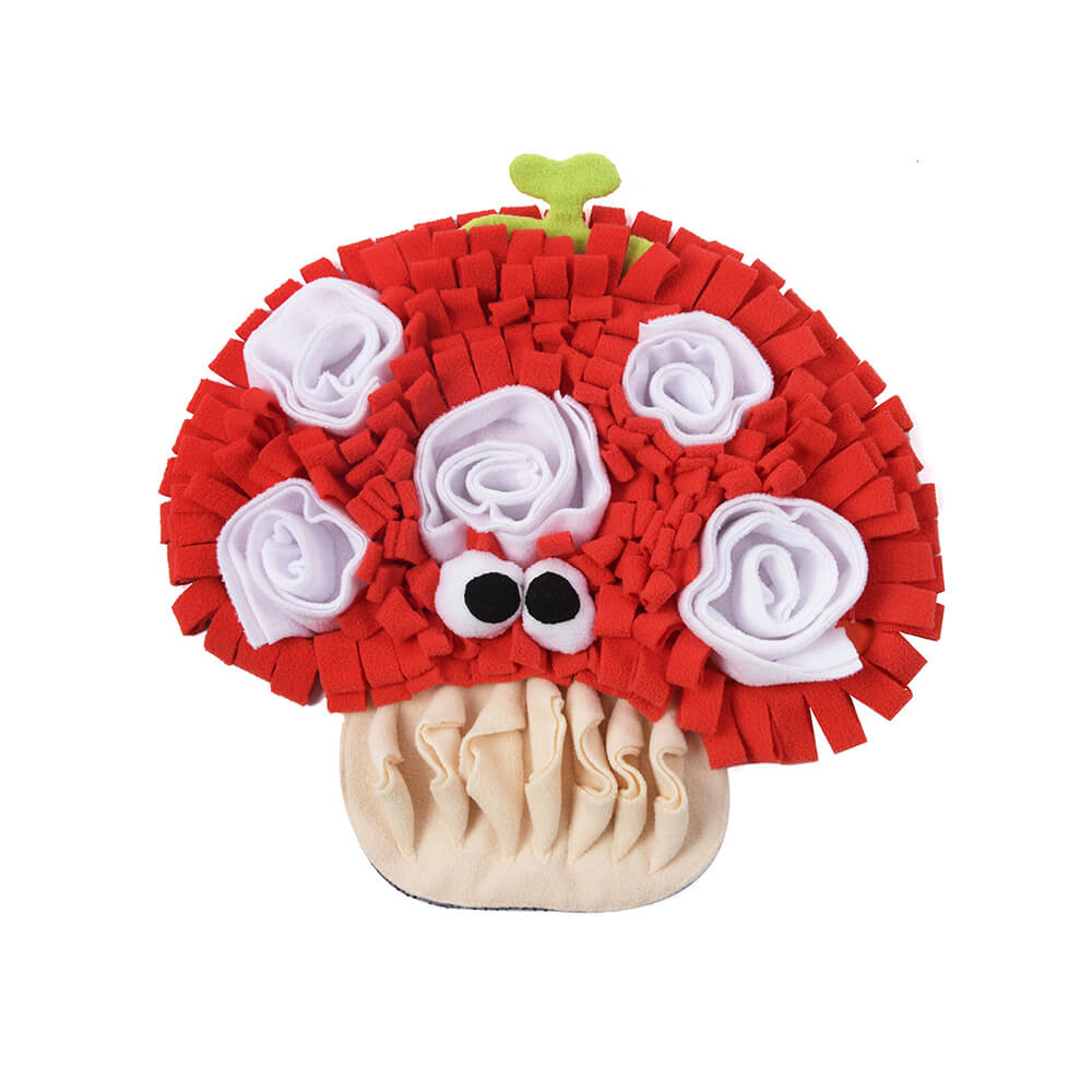 Folded interactive vegetable snuffle mat, easy to store enrichment toy