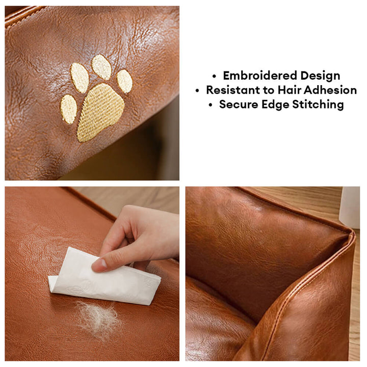 Durable dog bed, waterproof faux leather sofa for dogs, easy to clean and maintain