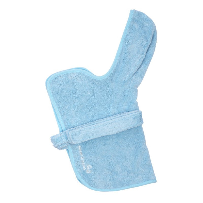 Dog Super Absorbent Microfiber Bathrobe with Hood in blue, quick-drying pet towel for dogs.