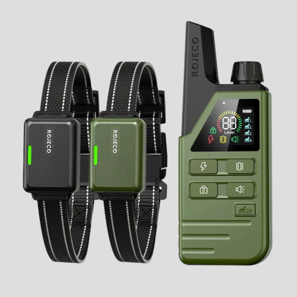Rechargeable dog training collar with long 300m remote range