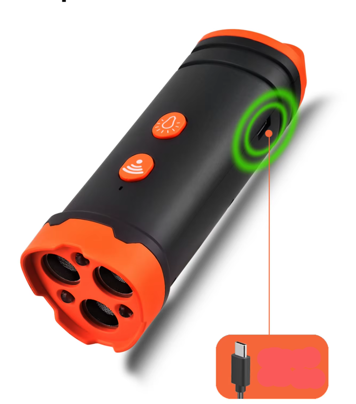Dog training remote with ultrasonic and bright LED, a versatile pet care and behavior correction tool
