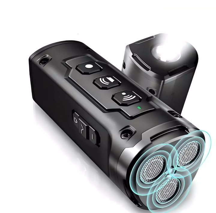 Portable pet behavior correction tool with ultrasonic technology and integrated LED for nighttime use