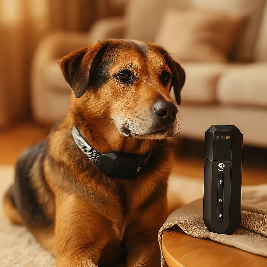 Remote dog training e-collar with vibration & shock, 3 modes for advanced bark control