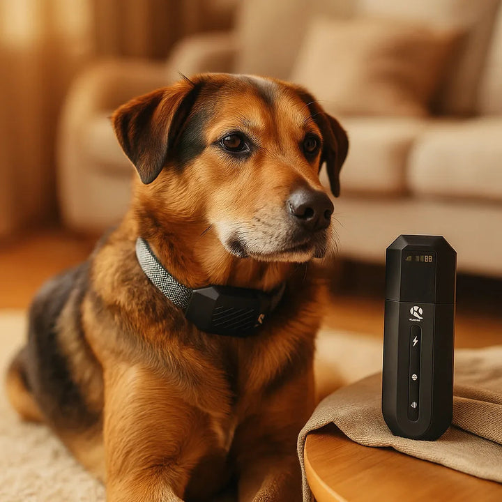 Remote dog training e-collar with vibration & shock, 3 modes for advanced bark control