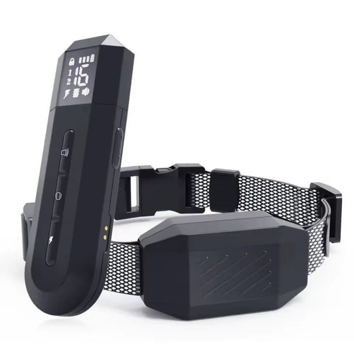 Rechargeable dog training e-collar with digital remote display, 3 modes for pet safety