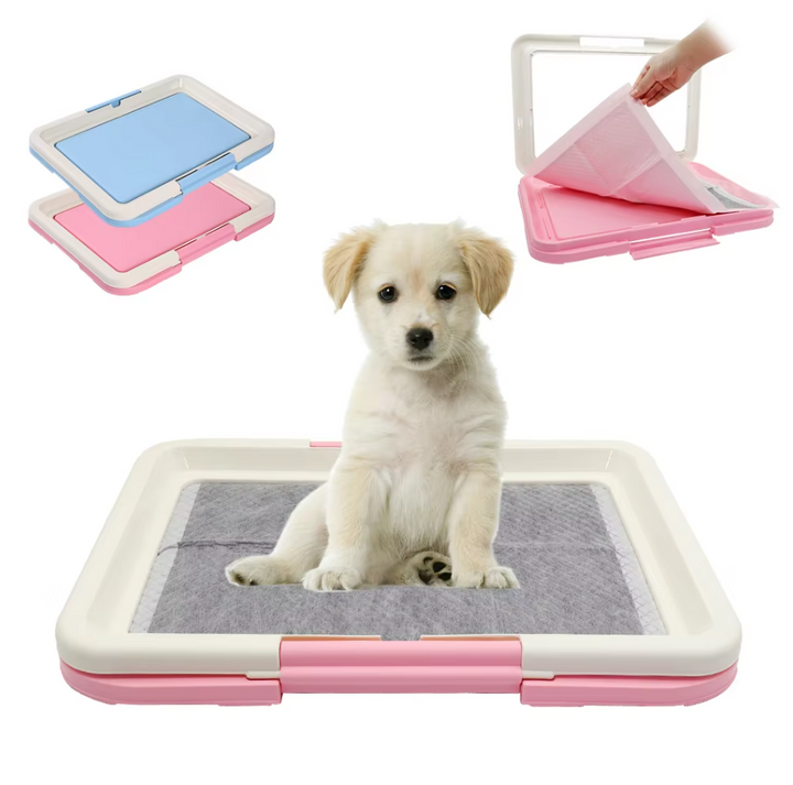 Pet supplies: easy-clean dog toilet with non-slip mat for effective indoor puppy training.