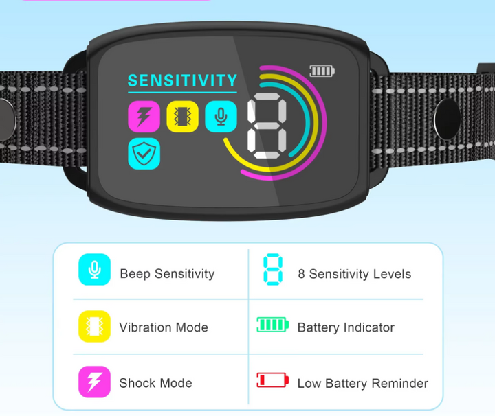 Pet accessories: Dog training remote collar, 8 levels, enhancing dog obedience.