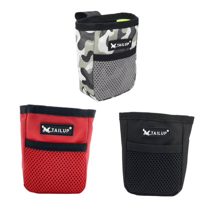 Pet training aids: dog clicker, treat holder, and reflective safety leash for outdoor walks