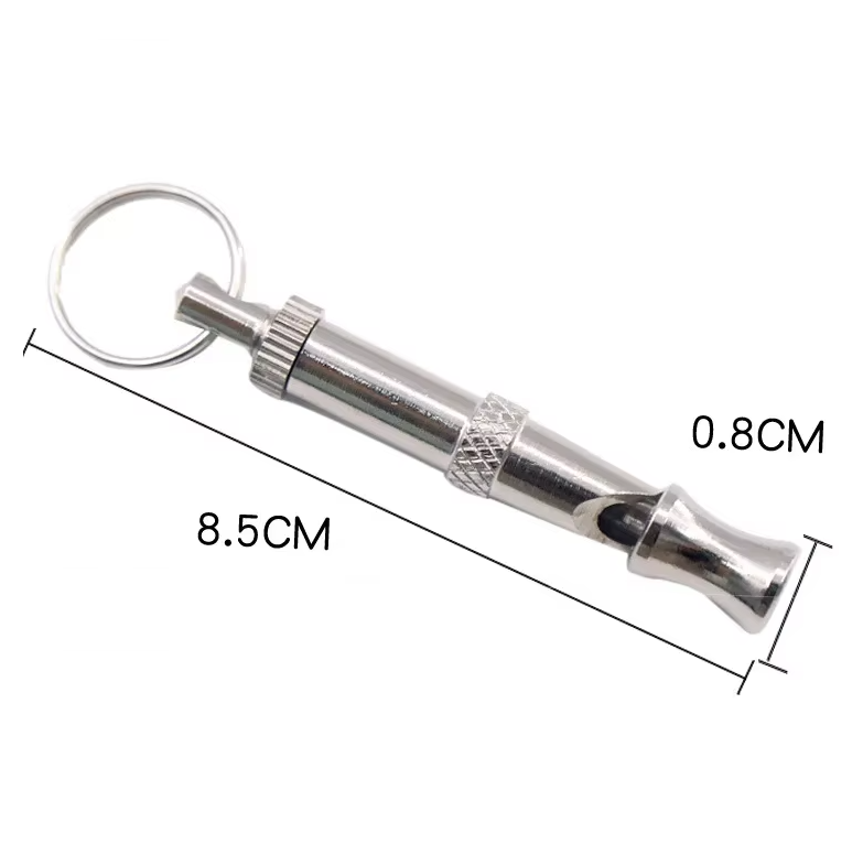 Dog training whistle with an adjustable frequency, ideal for various dog breeds and training needs.