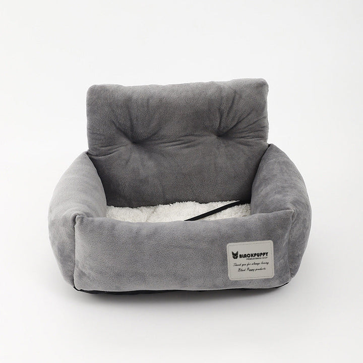 Durable dog booster car seat, perfect for small to medium dogs, enhancing pet travel safety.