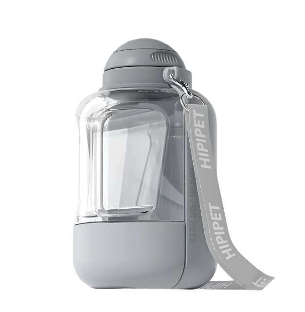 Travel-friendly pet water bottle and food combo, essential dog accessories