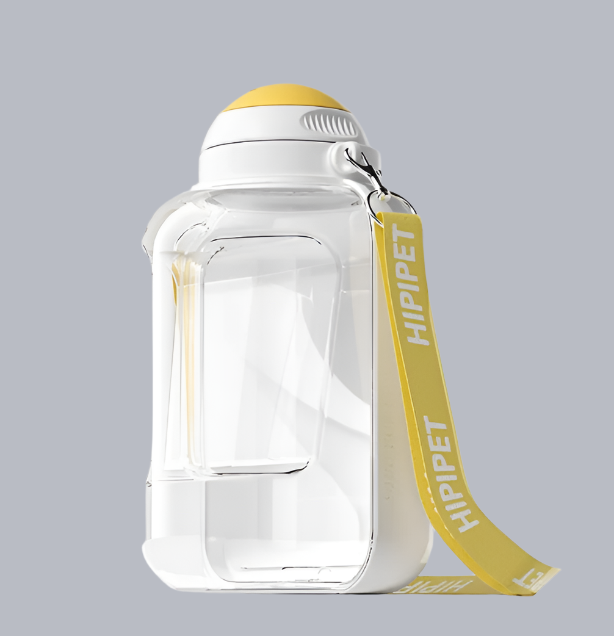 Outdoor pet gear: compact dog water dispenser and food bowl in use at a park