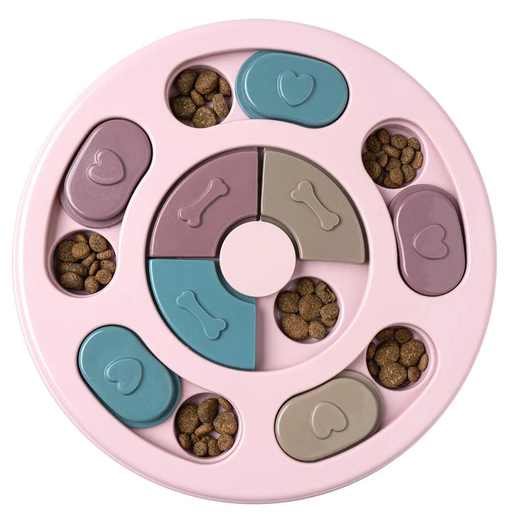 Durable pet accessory: interactive dog feeder for mental enrichment and slow eating habits.