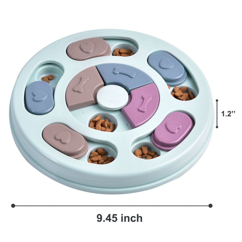 Slow feeder puzzle toy for dogs, promoting healthy digestion and mental engagement, pet accessory.
