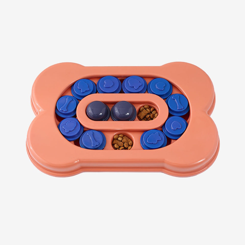 Unisex pet puzzle toy, a durable foraging tray for dogs, promotes anxiety relief.