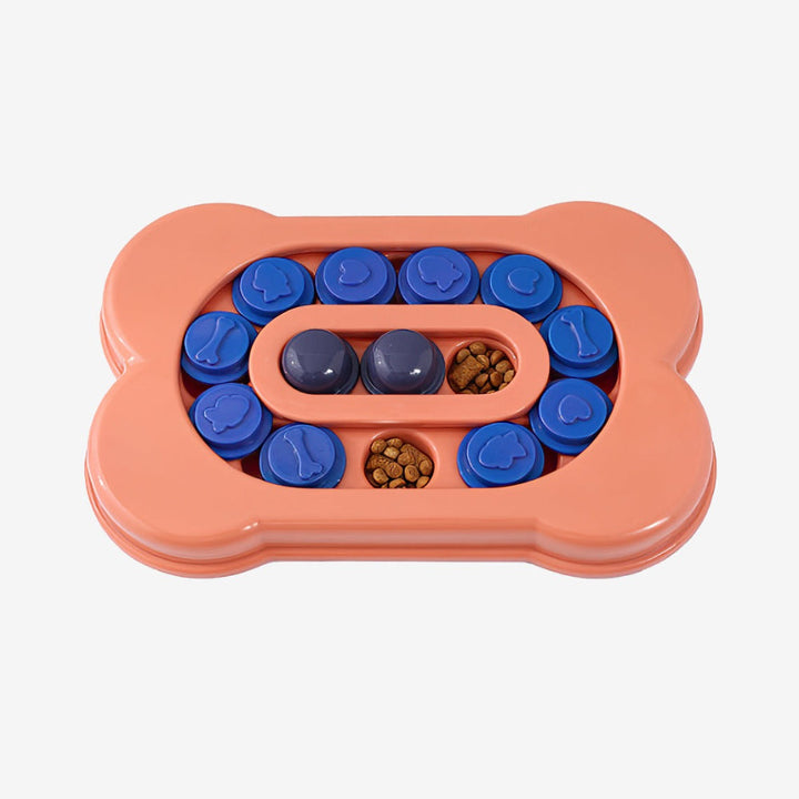 Unisex pet puzzle toy, a durable foraging tray for dogs, promotes anxiety relief.
