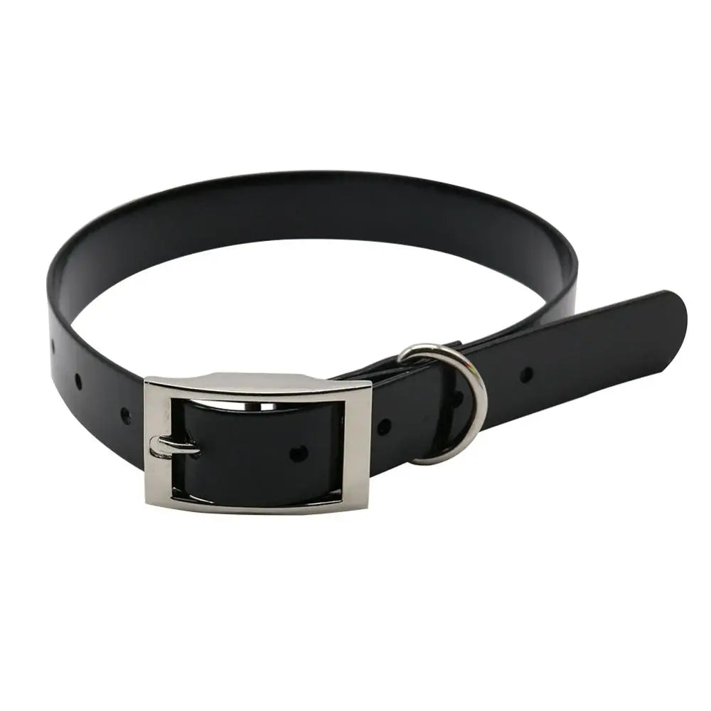 Dog waterproof collar with breakaway buckle, vibrant red nylon, ideal for active pets