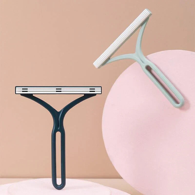 Portable pet hair remover brush, double-sided, perfect for travel & quick touch-ups on pet fur.