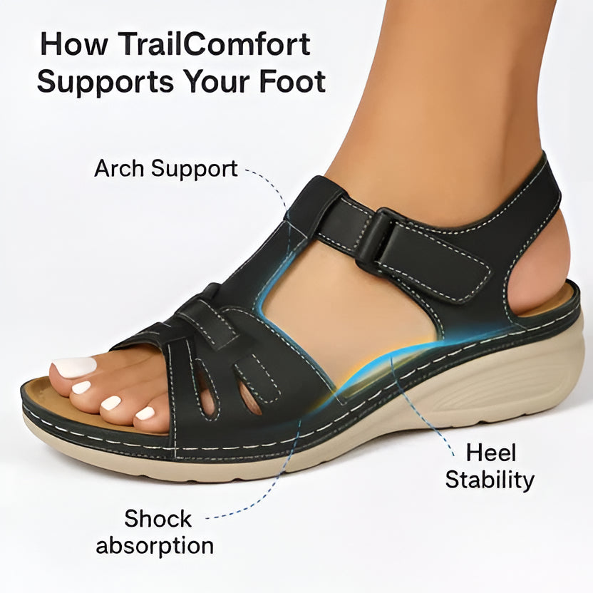 Lightweight women's orthopedic walking sandals, featuring dynamic arch support for lasting comfort.
