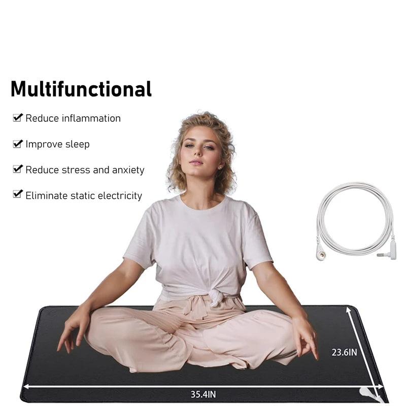 Grounding mat & earthing pad for better sleep, stress relief & natural energy. Healthy home wellness.