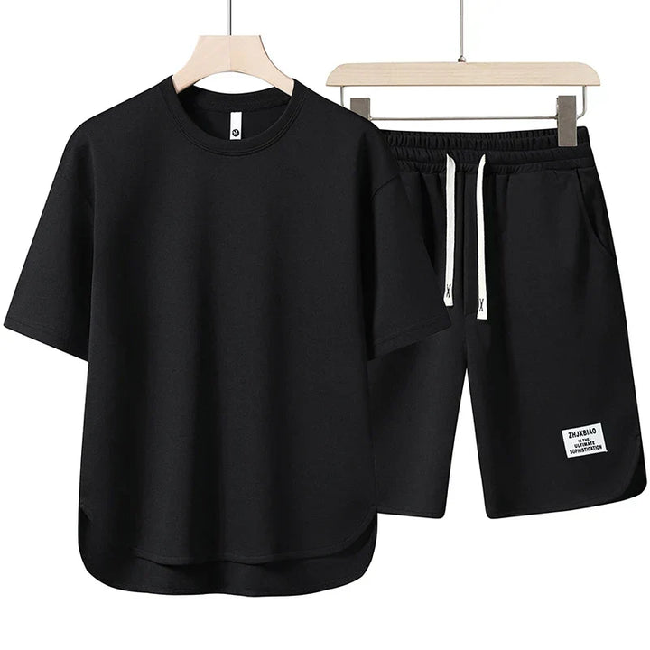 Breathable oversized unisex varsity shorts set, super comfortable for summer.