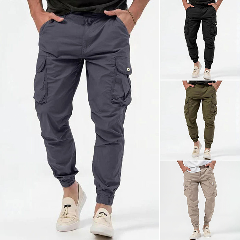 New men's Flex Cargo Joggers. Comfortable stretch pants featuring a modern tapered fit, ideal for active living.