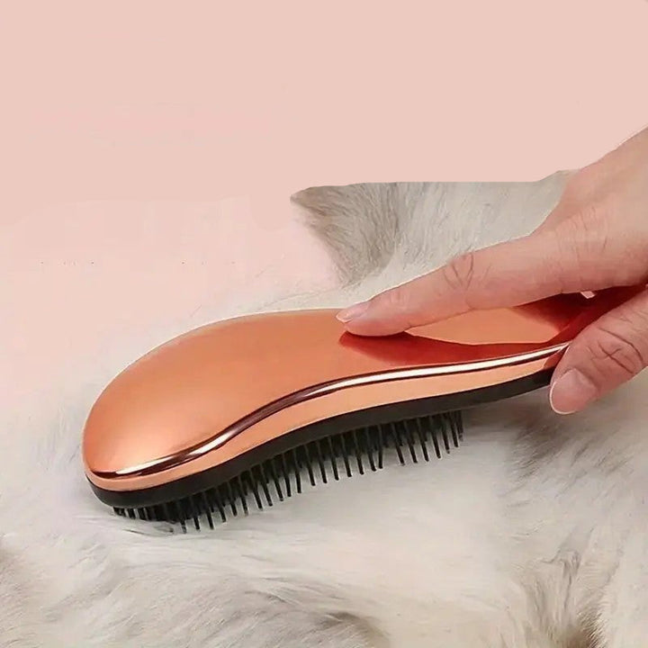 Dog de-shedding and bath time massage brush, perfect for hair removal and pet care