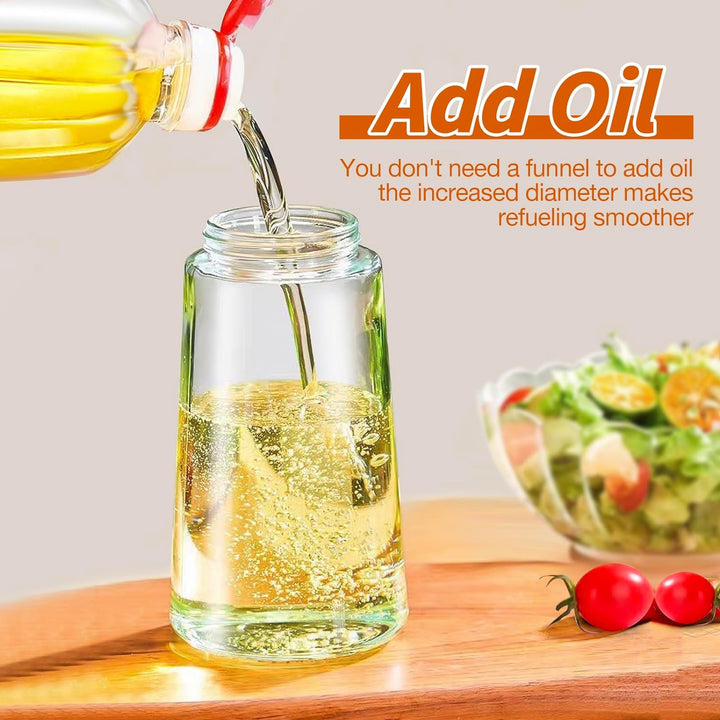 Dual mode oil sprayer & dispenser, 16 fl oz, perfect for various cooking oils.