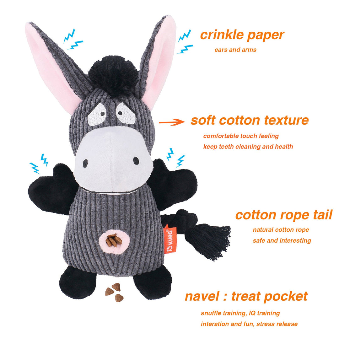 Animal plush interactive dog toy, aggressive chewer friendly pet supplies