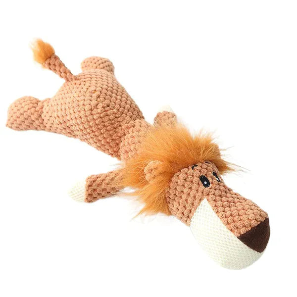 Tough animal plush dog toy, durable pet supplies for powerful chewers, interactive