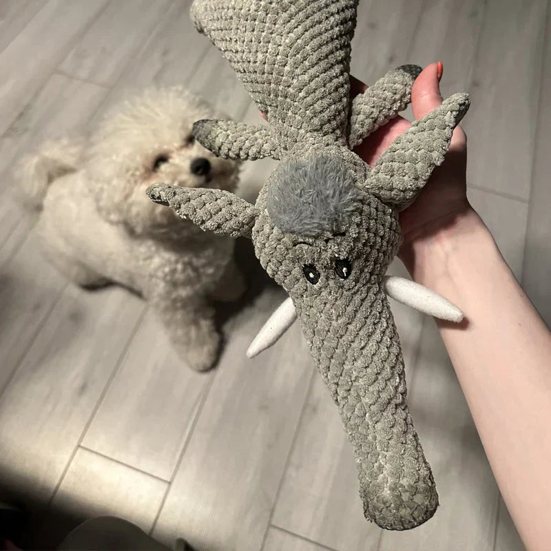 Dog play animal toy, durable and non-toxic, supports canine dental health.