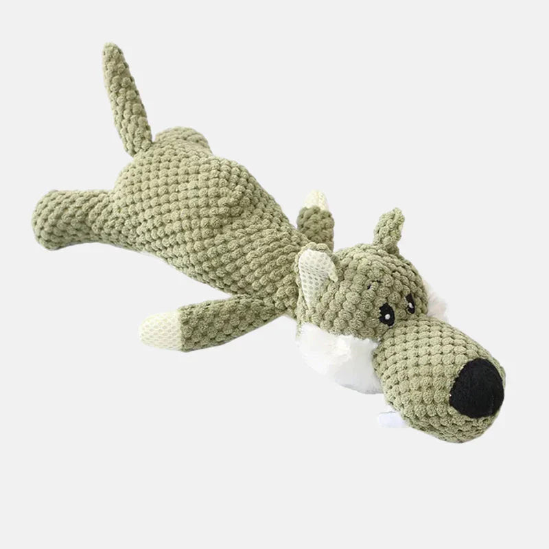 Unisex durable dog chew toy, non-toxic, animal shape, for strong chewers.
