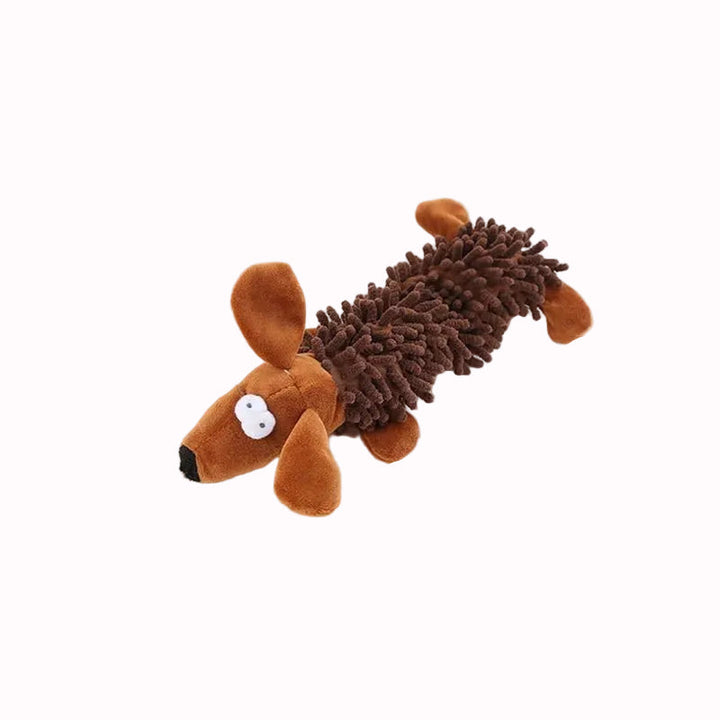 Cute animal squeaky toy, a tough pet supply chew toy for small dog breeds and puppies.