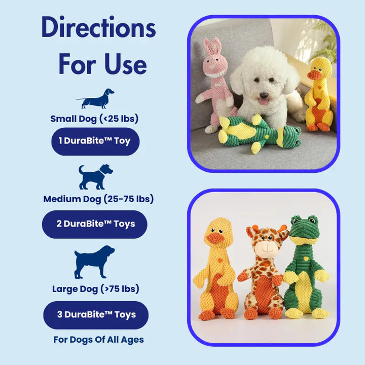 Beast Chew durable dog toy, tough for aggressive chewers, squeaky plush design