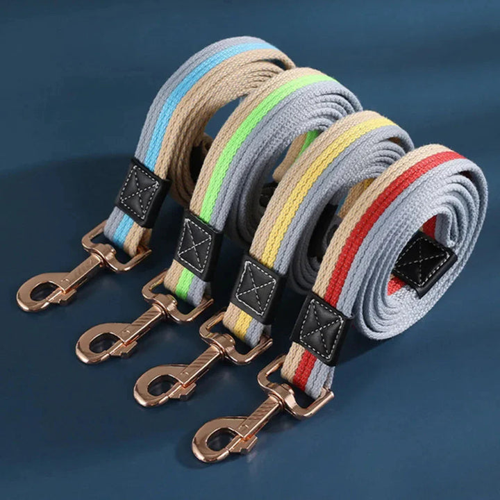 Green durable nylon dog leash, quick-release, suitable for all dog sizes & activities