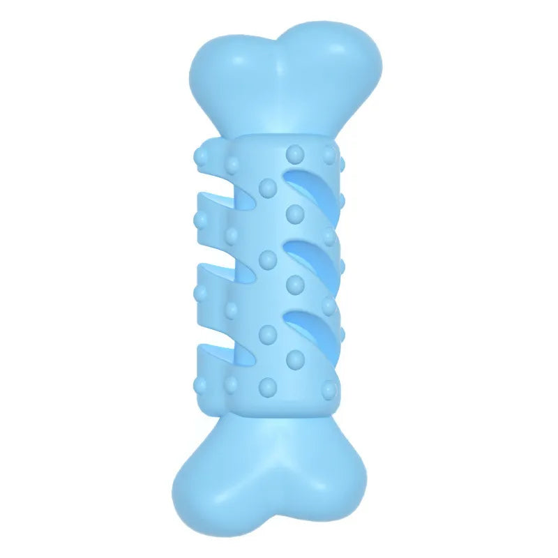Strong, bone-shaped pet toy for dogs, providing dental benefits and stimulating active play for canine health.