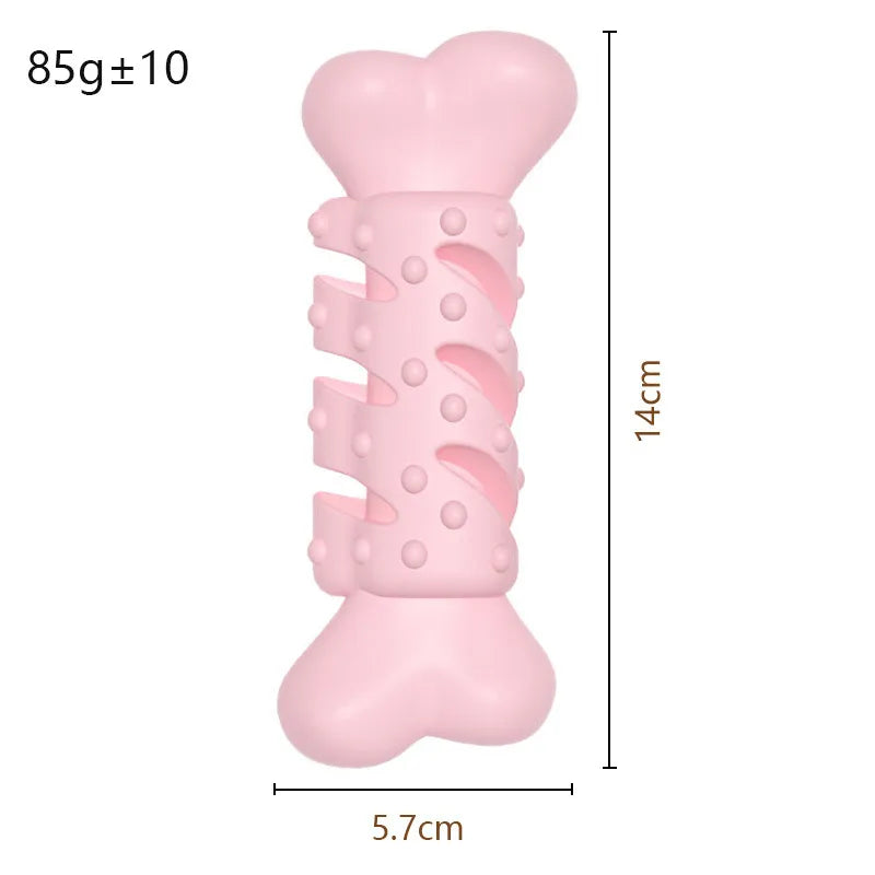 Interactive dog dental chew bone toy, perfect for daily oral care, pet playtime, and satisfying chewing instincts.