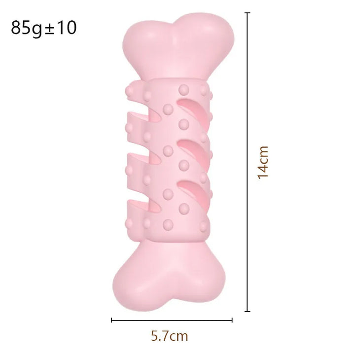 Interactive dog dental chew bone toy, perfect for daily oral care, pet playtime, and satisfying chewing instincts.