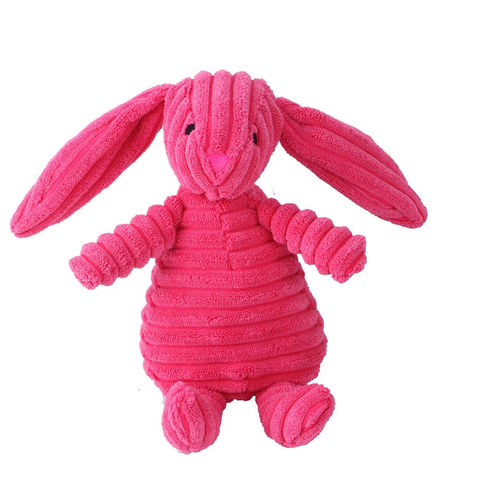 Durable brown corduroy elephant dog toy with squeaker, perfect for pet playtime and fetch