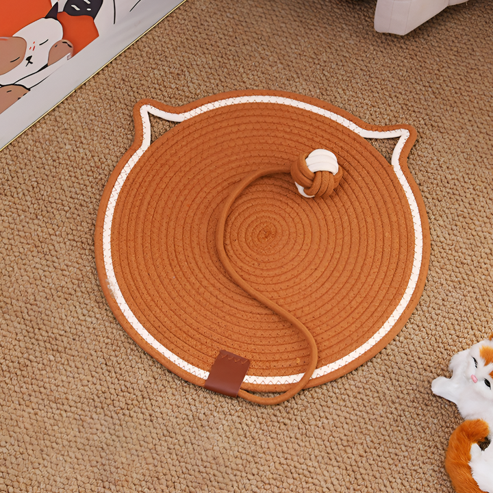 Cat mat for scratching, multi-purpose pet furniture protector, home decor item.